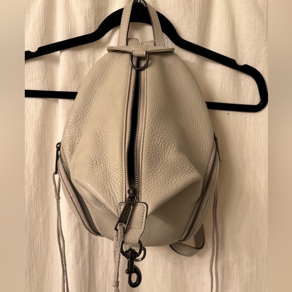 Rebecca Minkoff Gray Pebble Leather Backpack